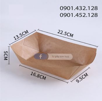 [HCM]50 Hộp thuyền kraft