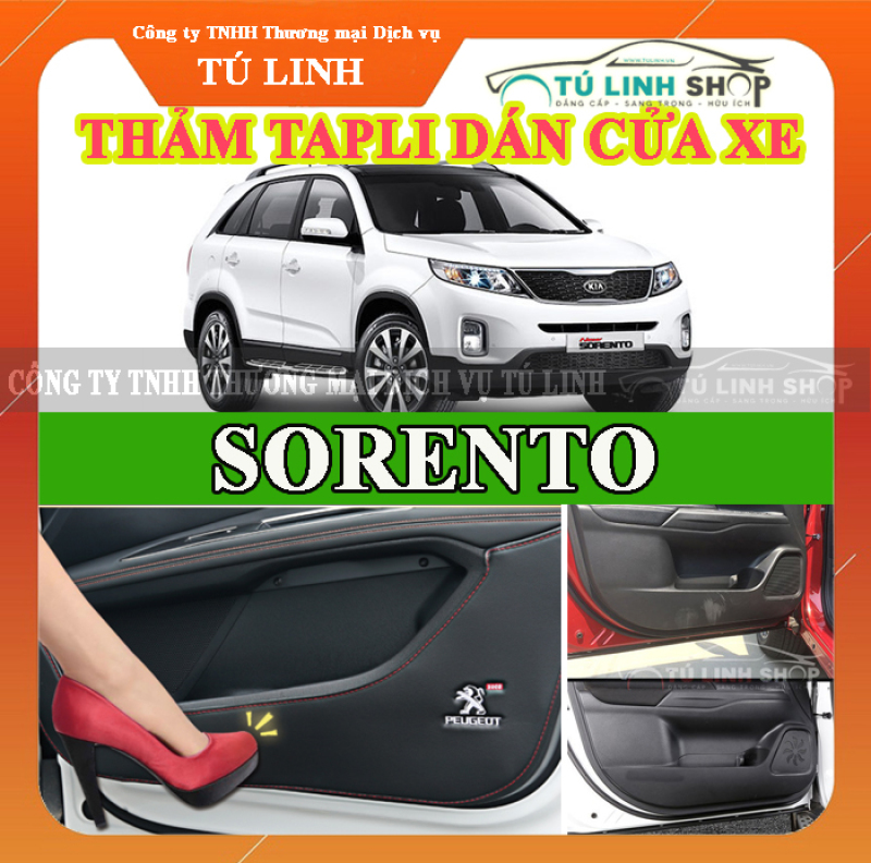 Bộ 4 Thảm Tapli dán cánh cửa chống trầy xước xe SORENTO 2016-2017