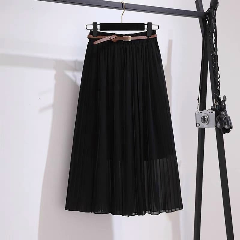 [Oanh BStore] Chân váy xếp ly dáng dài có kèm đai