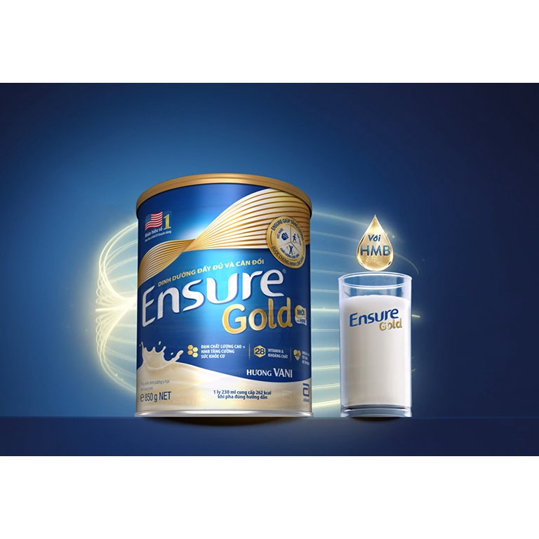 Sữa Bột Ensure Gold Abbott Hương Vani 850G mẫu mới