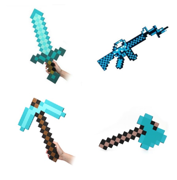 [HCM]Combo kiếm cup rìu sung minecraft diamond