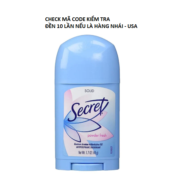 Lăn khử mùi sáp cho Nữ SOLID Secret Powder Fresh  của Mỹ