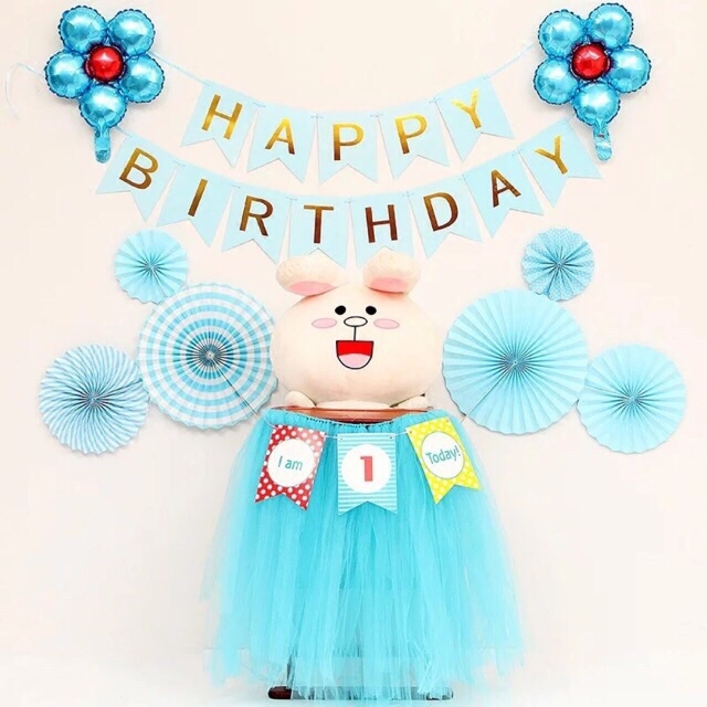 Bộ dây chữ Happy Birthday hình đuôi cá