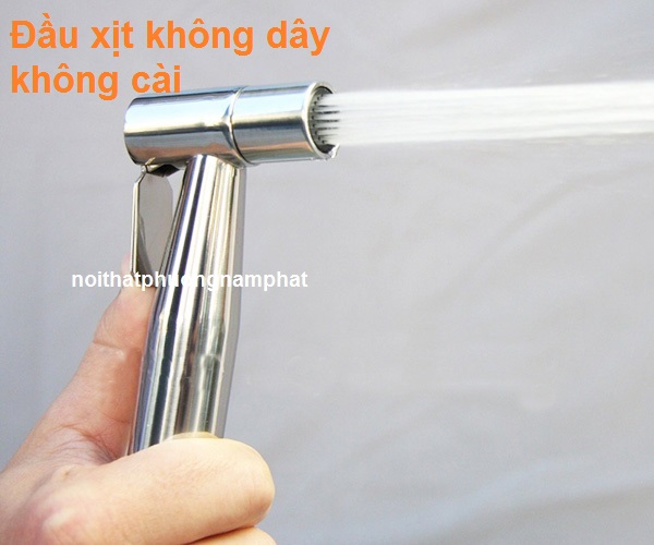 [HCM]Đầu Vòi Xịt Vệ Sinh 100% inox 304 xịt Bồn Cầu Không Dây không cài tia nước mịn phun xa inox 304 chống han gỉ vòi xịt vệ sinh toilet