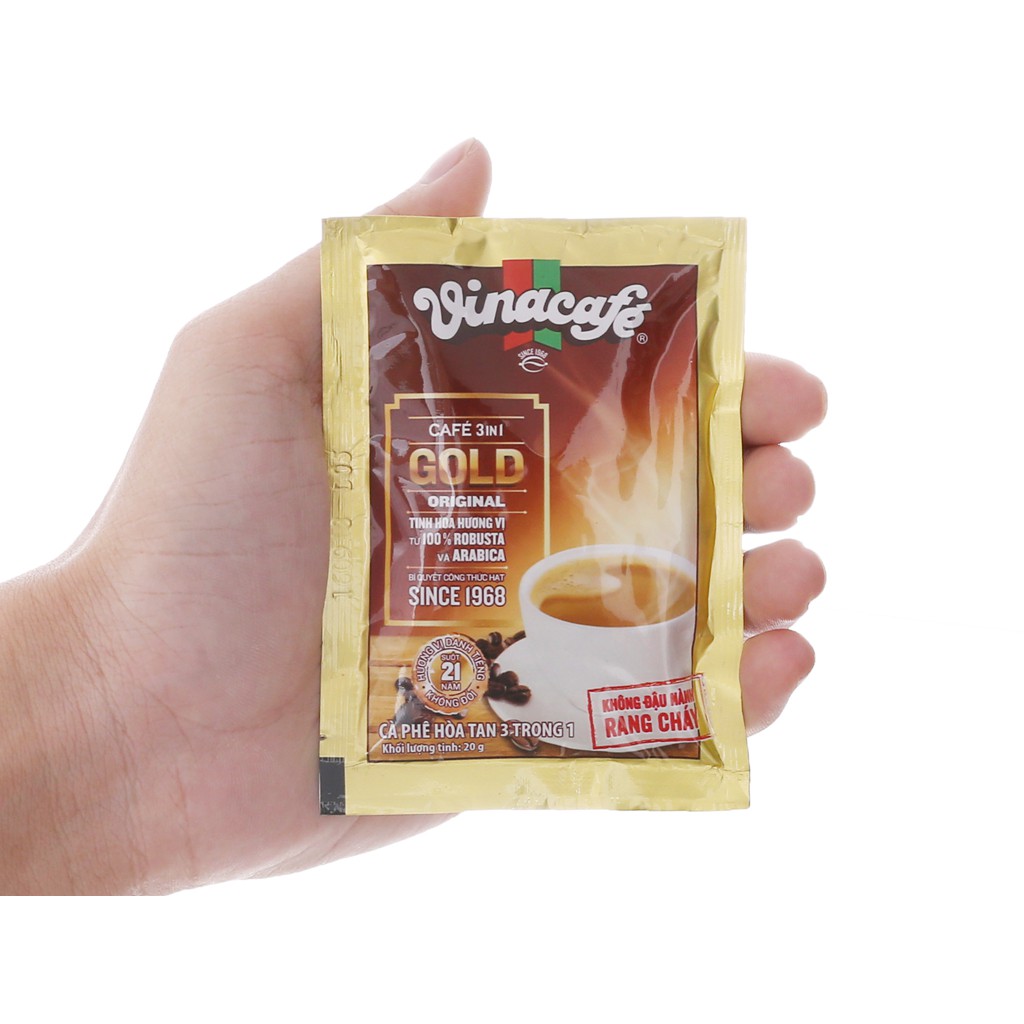 Cà phê sữa VinaCafé Gold Original 800g (40 gói x 20g)