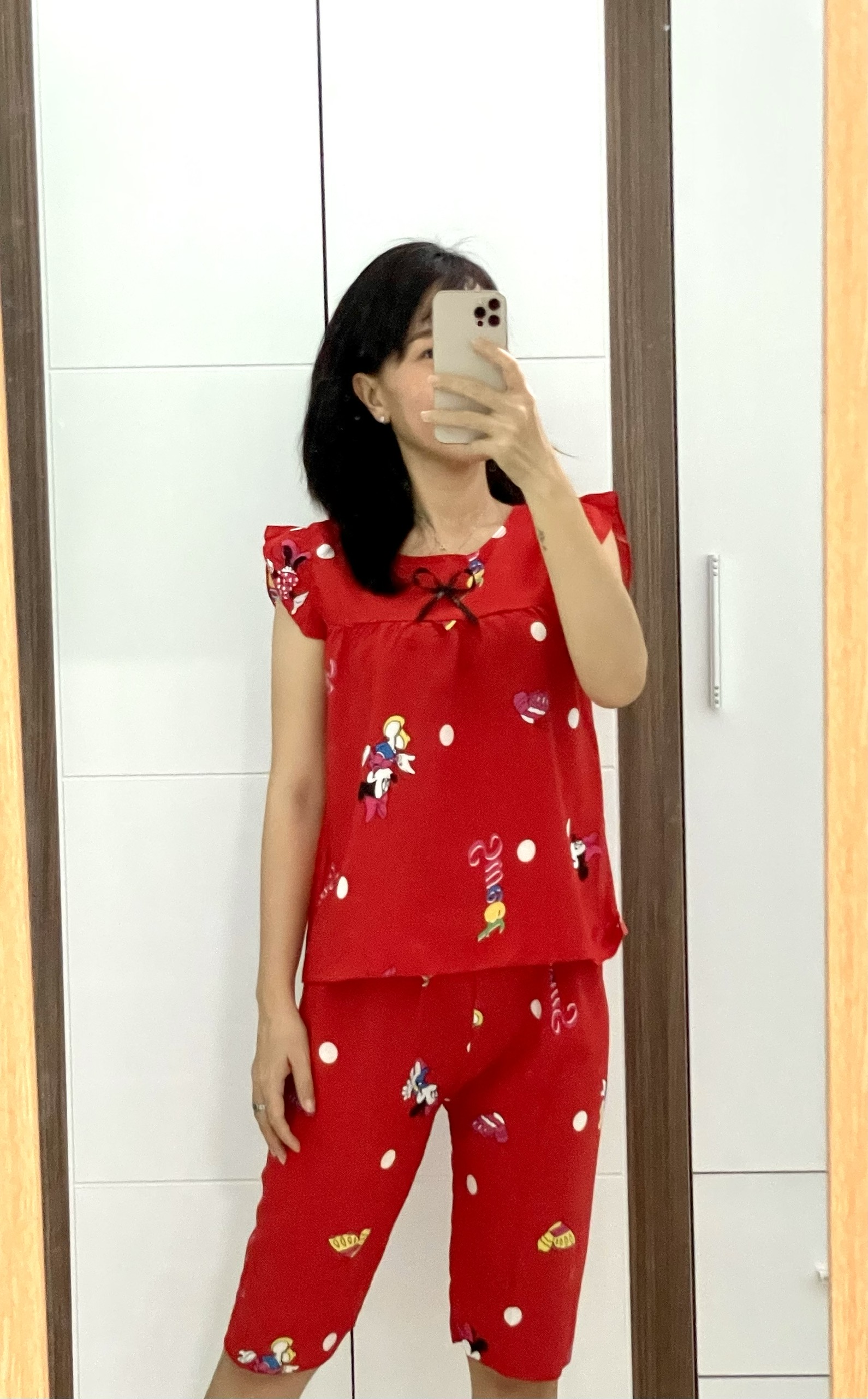 Đồ bộ mặc nhà cánh tiên lửng , size dưới 52kg