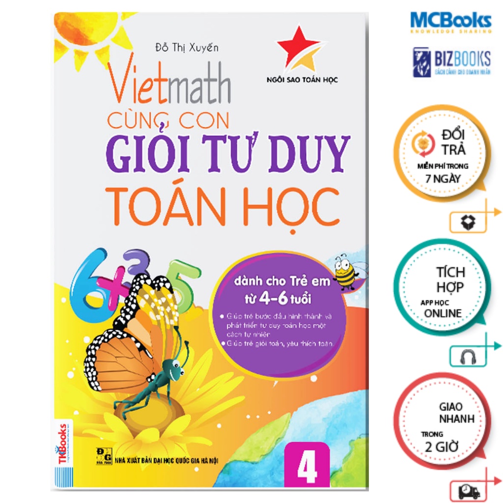 Sách - vietmath - cùng con giỏi tư duy toán học tập 4 - mcbooks