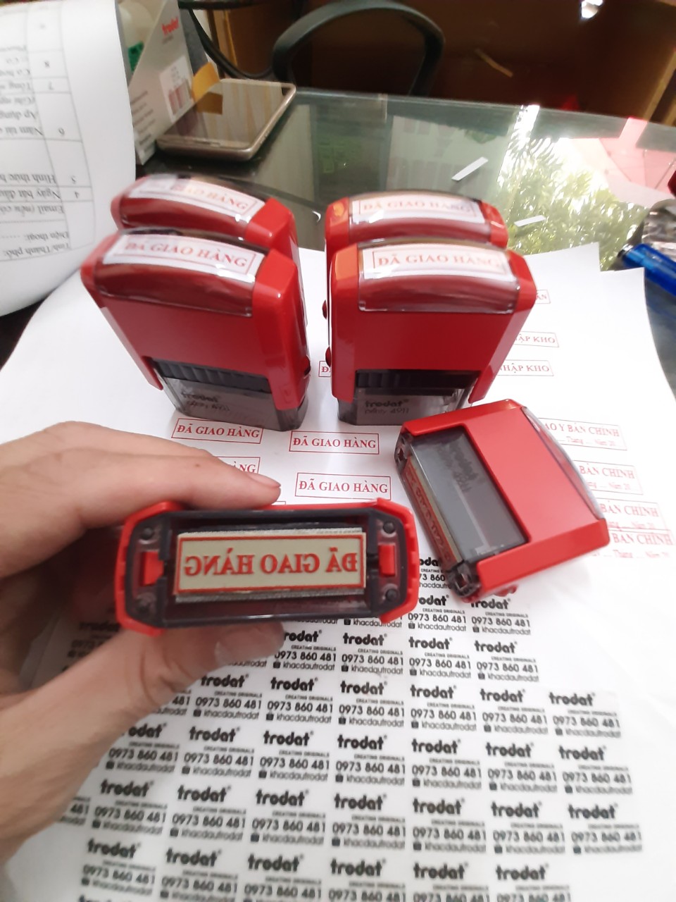 Con dấu ĐÃ GIAO HÀNG Trodat 4911 (Loại tốt)