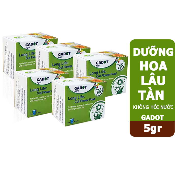 50 gói Dưỡng hoa lâu tàn Long Life, gói 5gr, hoa tươi lâu, nở bông to, không bị hôi nước