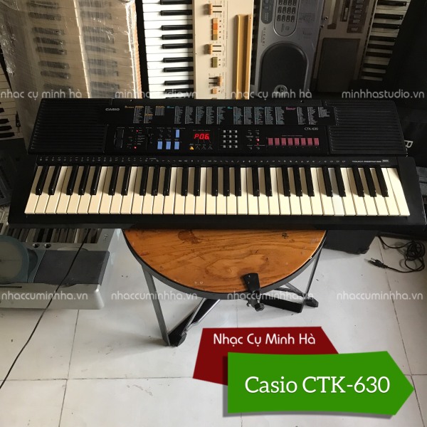 Organ Casio CTK-630. Đàn Casio chính hãng đã qua sử dụng, chạy hoàn hảo, chưa sửa chữa, ngoại hình còn tương đối ổn.