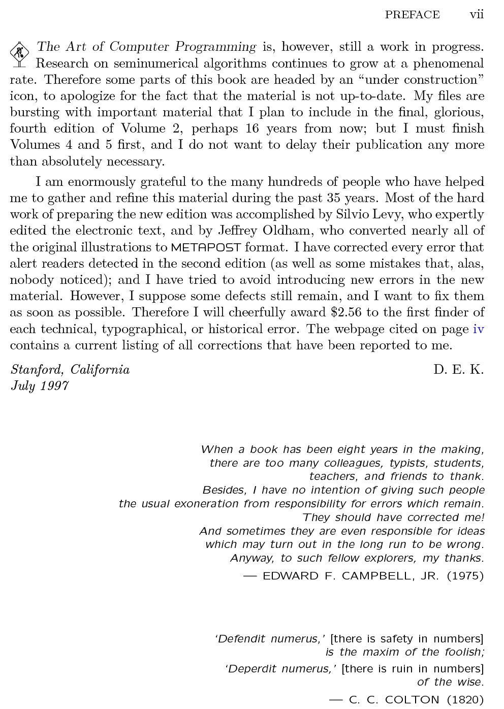 sách The Art of Computer programming Volume 2 Seminumerical algorithms