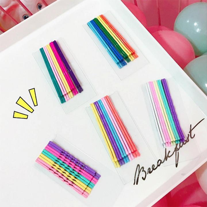 Set 10 kẹp tóc xước màu kute