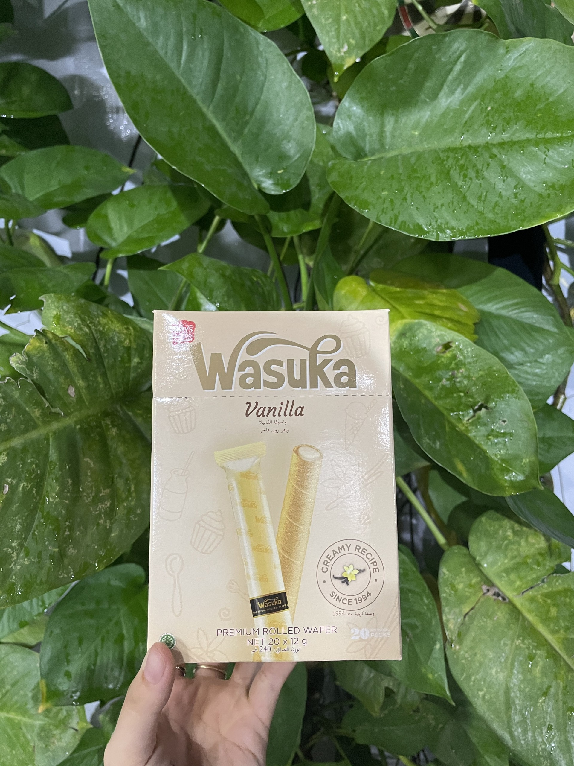 Bánh Quế Wasuka Premium Rolled Wafer Vị Vani (Hộp 240g)