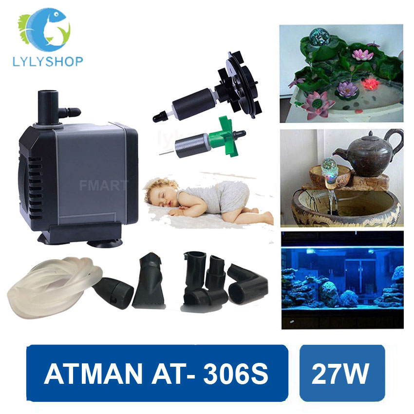 Water pump Atman at-306s 27W- 2000L/HR Taiwan high-grade, pump water filter aquarium, Fish Tank, miniatures, penjing. BH reputation