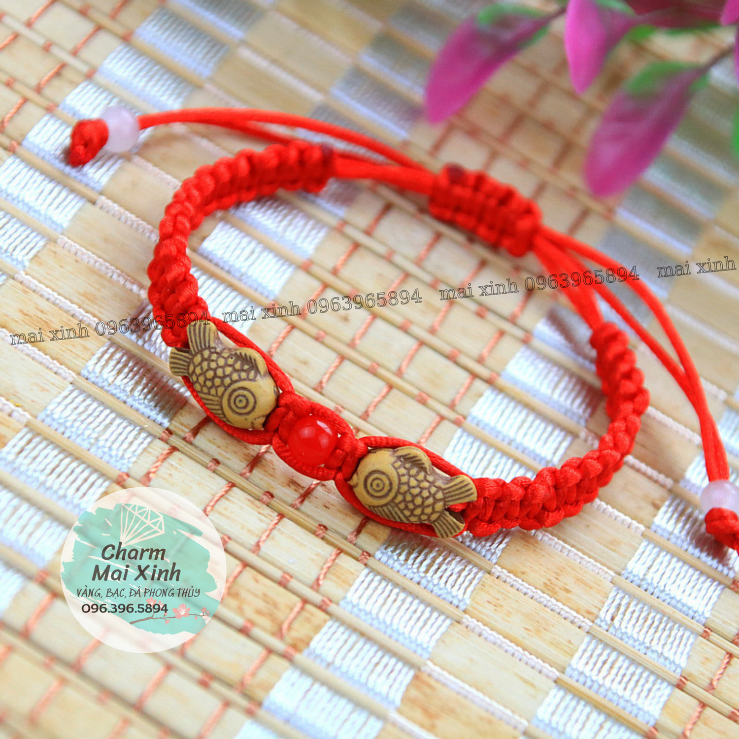Vòng Tay Chỉ Đỏ Con Cá May Mắn