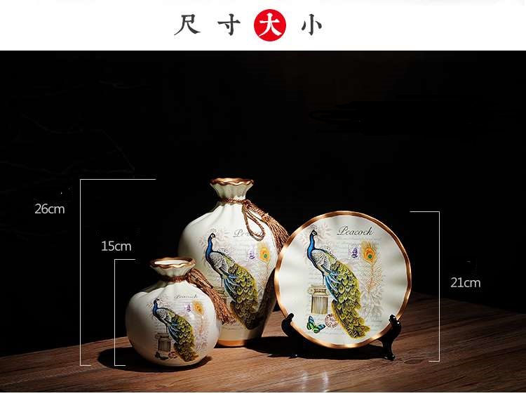 bộ gốm sứ 2 bình 1 đĩa hoa xanh