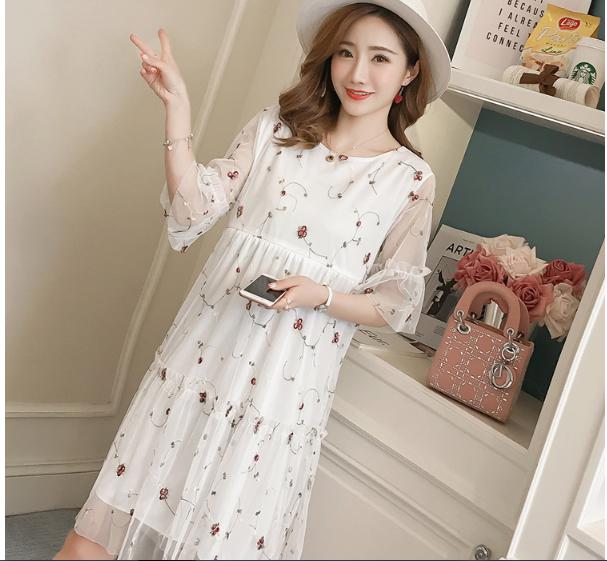 [HCM]ĐẦM BẦU VÁY BẦU CÔNG SỞ REN TRẮNG ĐEN