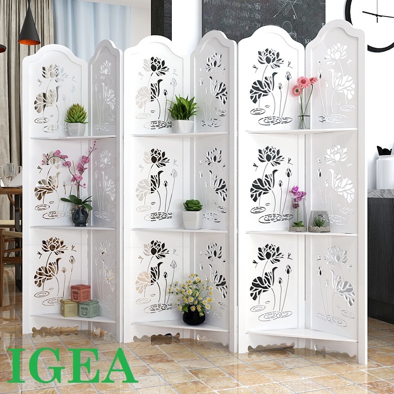 Bình Phong VÁCH NGĂN Hoa Sen To Dưới Nước Có Kệ IG478 (6 cánh)
