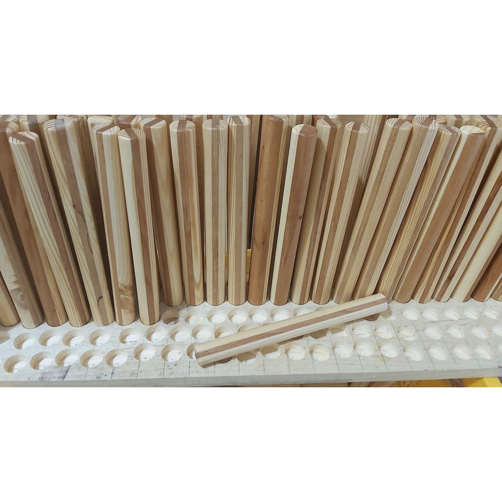 [HCM]Cán Lăn Bột Gỗ Decor Phối Màu 25 X 26Cm