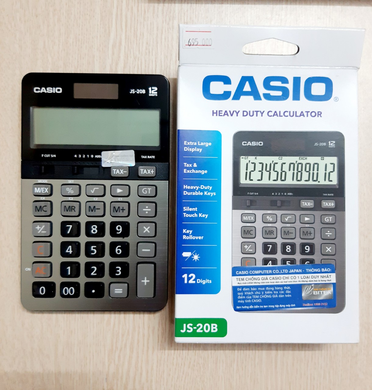 [HÀNG CHÍNH HÃNG] CASIO™Máy Tính Hiệu Suất Cao 12 số JS 20B