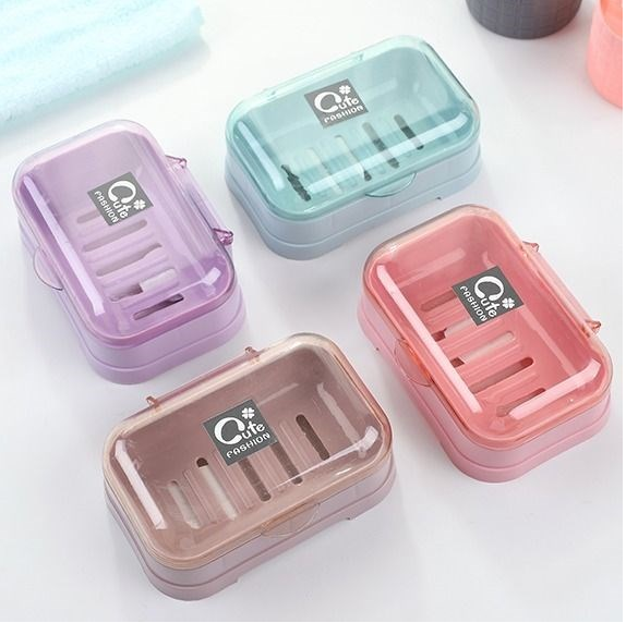 Hộp Đựng Xà Phòng Dễ Thương, Nhỏ Gọn, Có Nắp Đậy