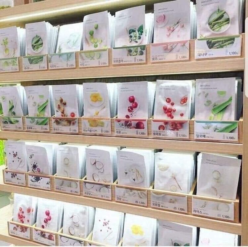 combo 10 mặt nạ dưỡng da innisfree, dưỡng sáng da, cấp ẩm, se khít lỗ chân lông
