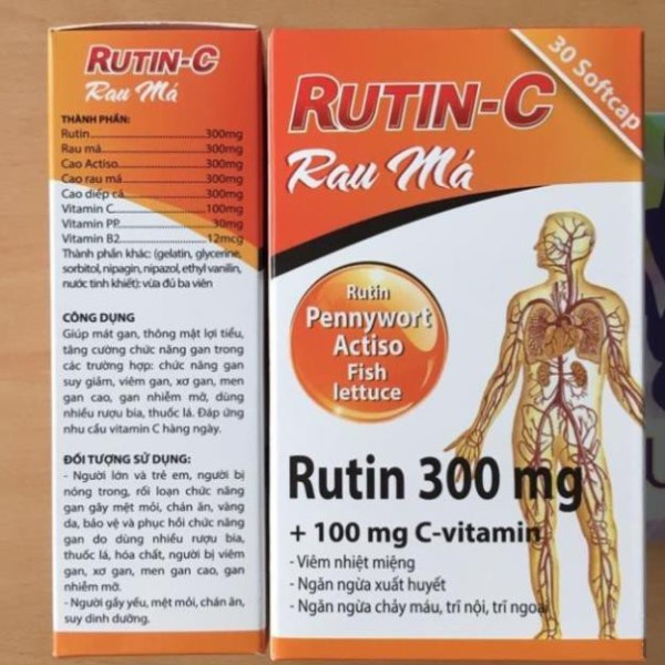 [HCM]Rutin C Rau má điều  chảy máu chân răng nhiệt miệng dãn tĩnh mạch. nhập khẩu