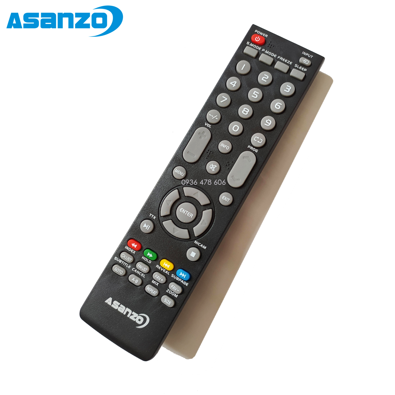 Remote điều khiển tv Asanzo LED mẫu 2