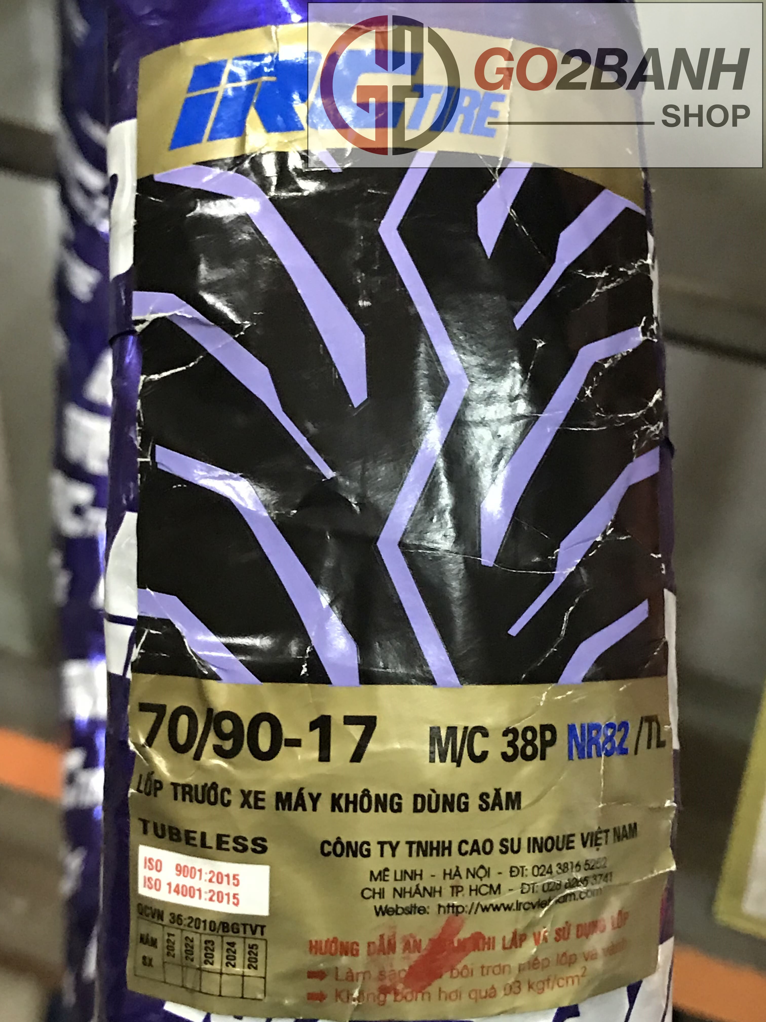 Vỏ irc 70-80/90/17, 100/70/17 vỏ trước/sau exciter135, raider, sirius, future125 không ruột