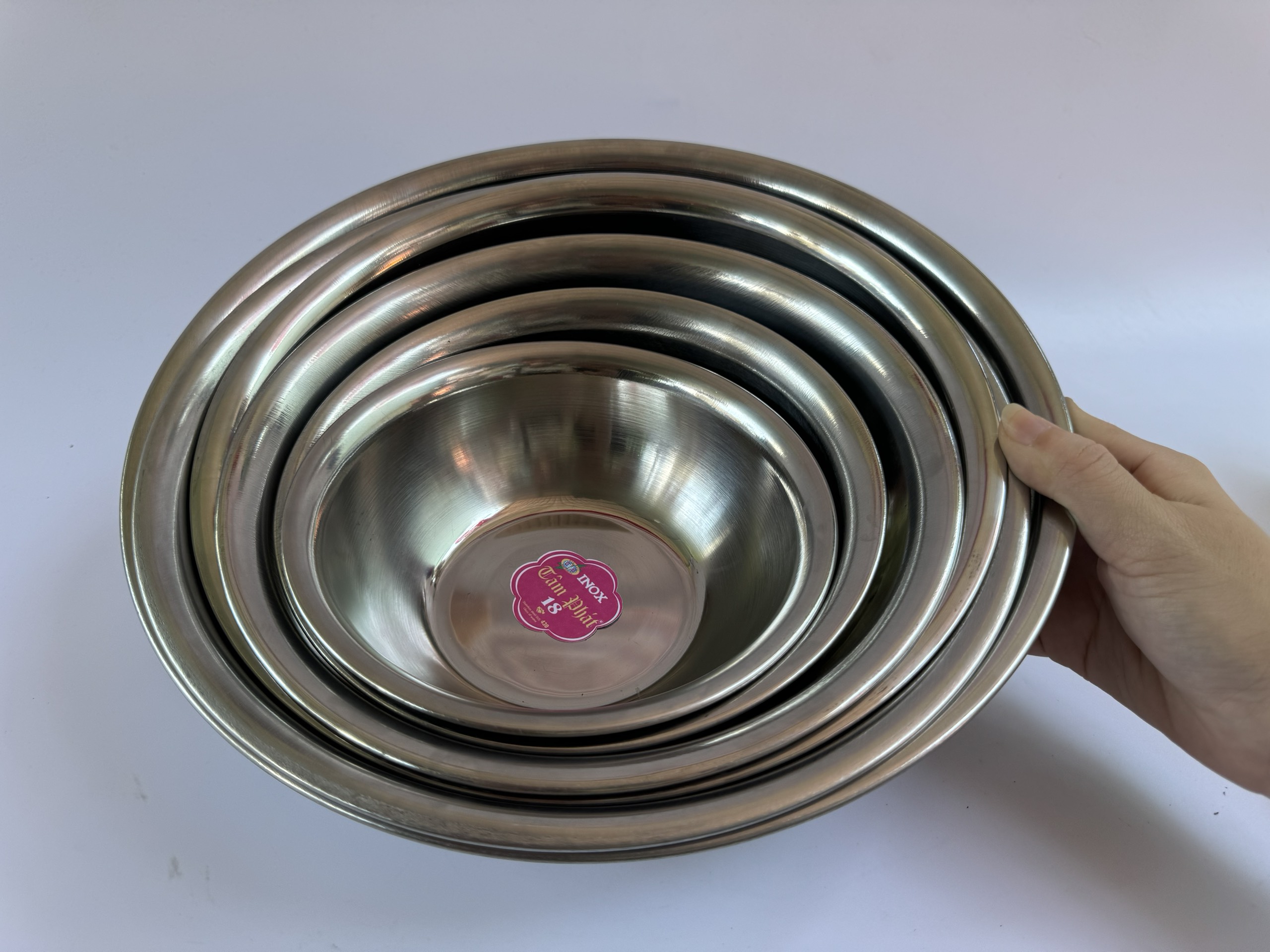 Thau inox sâu, dày đẹp