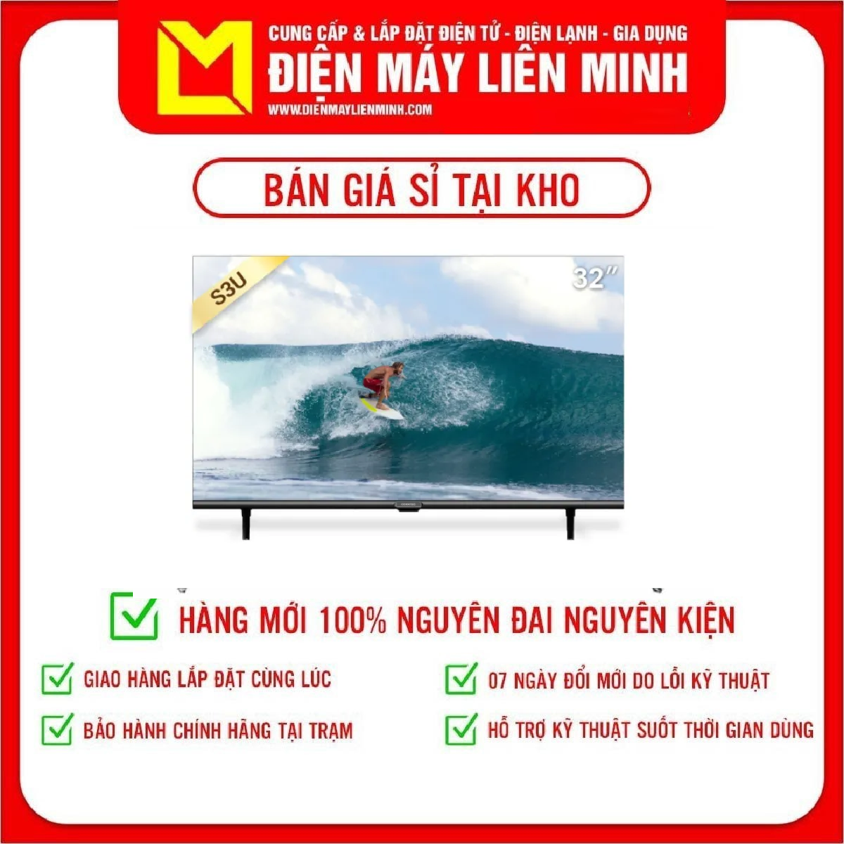 Smart Tivi HD 32 inch COOCAA 32S3U Hệ Điều Hành Linux, Hẹn Giờ Tắt Máy, Tiết Kiệm Điện - giao hàng miễn phí HCM -  không sử dụng được netflix