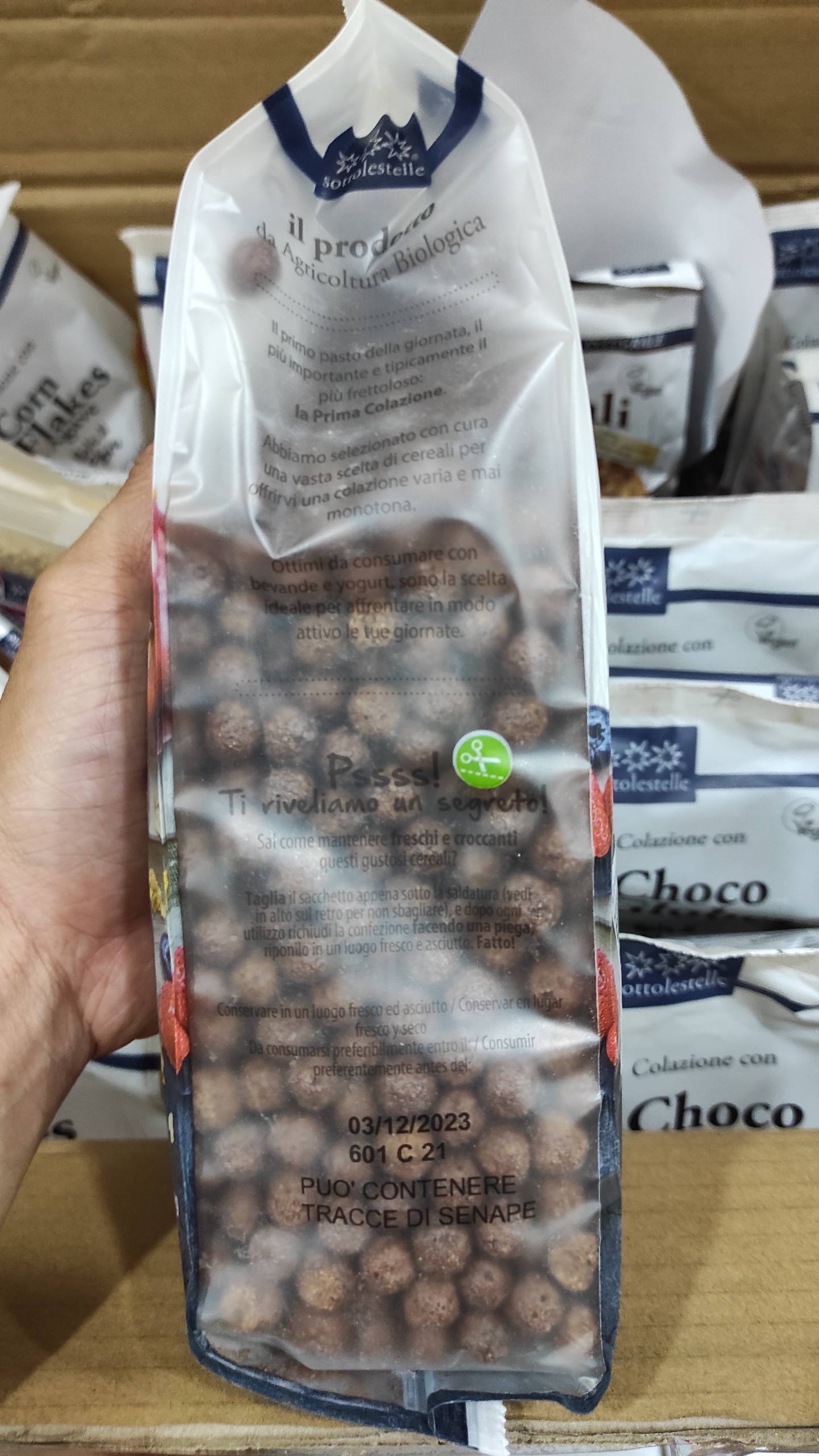 Ngũ cốc hữu cơ socola dạng viên  Sottolestelle