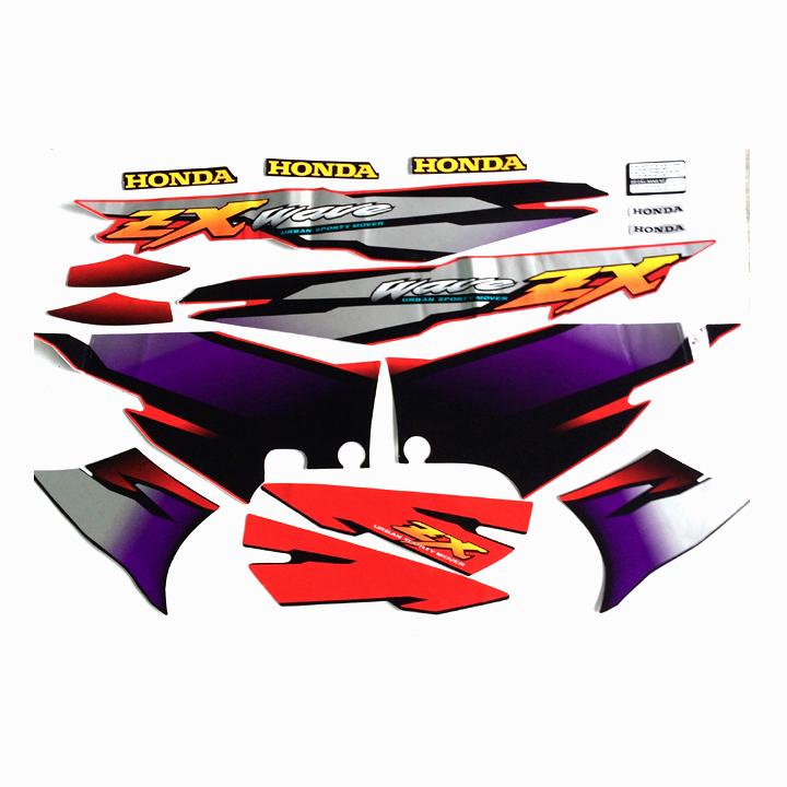 Bộ tem xe Wave ZX màu tím