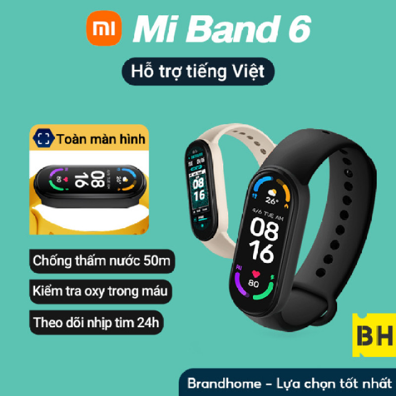 Vòng Tay Thông Minh Xiaomi Mi Band 6,đồng hồ thông minh theo dõi sức khỏe, Đa Năng [Hàng chính hãng]CN