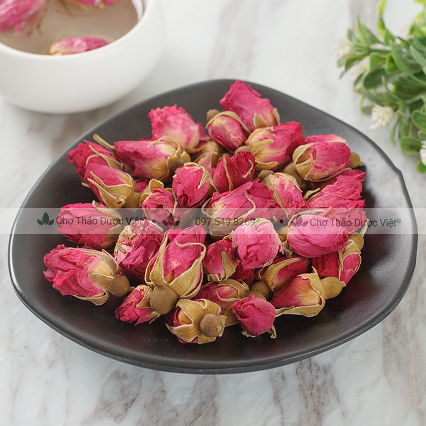 Nụ hoa hồng khô Đà Lạt 1kg, trà hoa hồng sấy khô, nguyên nụ, dùng pha trà, decor, trang trí