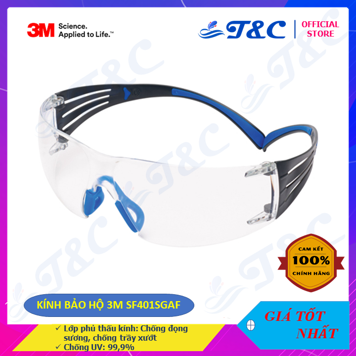 KÍNH BẢO HỘ 3M SF401SGAF-BLU SCOTCHGARD