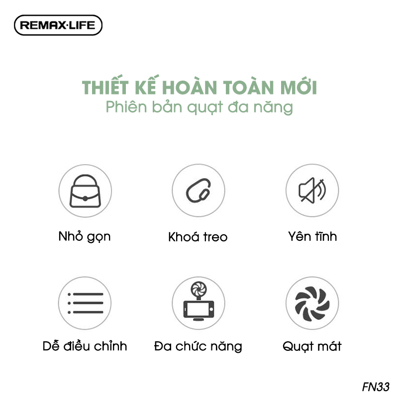Quạt đeo Remax Life FN33