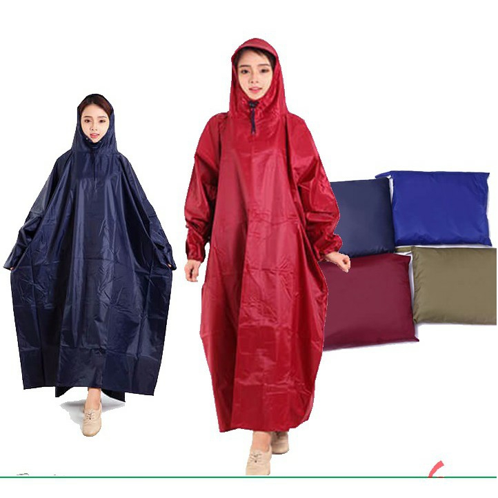 Áo Mưa Bít ( Không xẻ tà) 1m4 Vải Dù Cao Cấp -Không Thấm nước (CÓ NHIỀU MÀU LỰA CHON)
