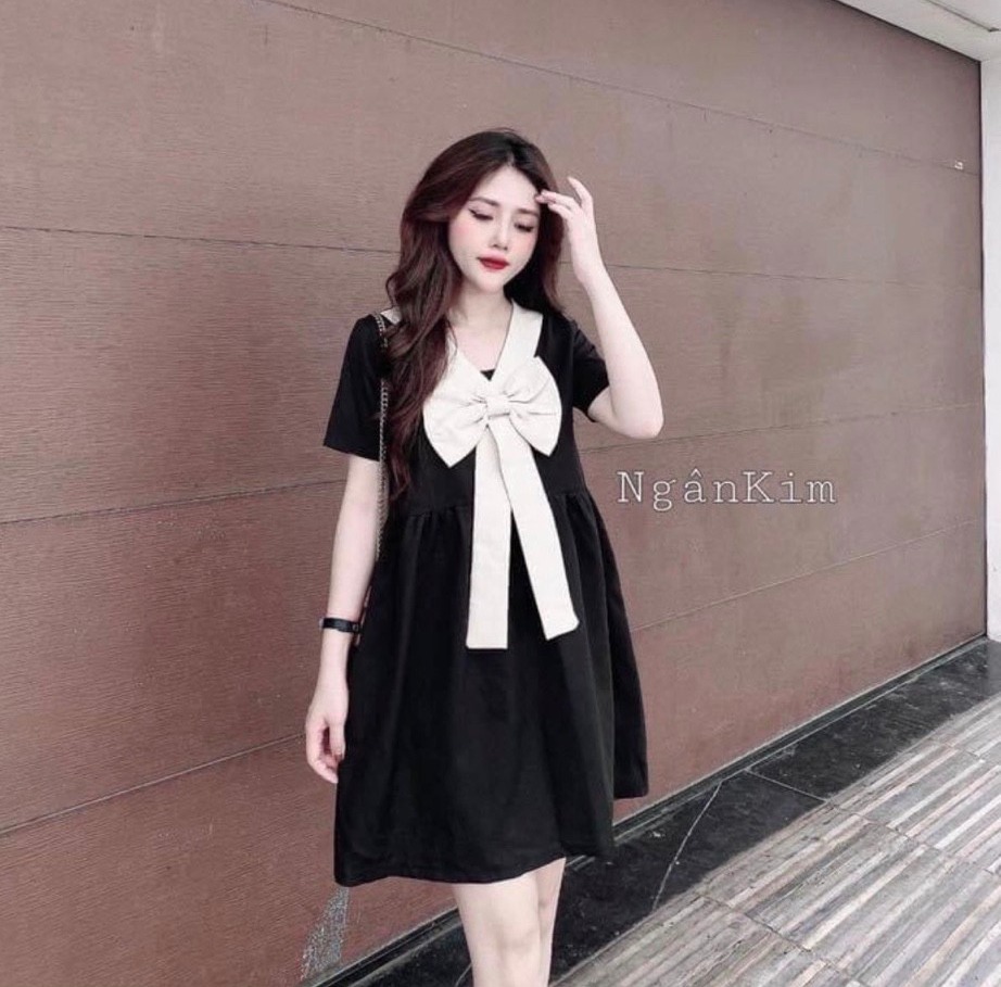 [Hàng cao cấp]Váy bầu chất lụa Hàn siêu mát siêu mềm ☘️thiết kế sang chảnh mặc đi làm đi chơi đều đc