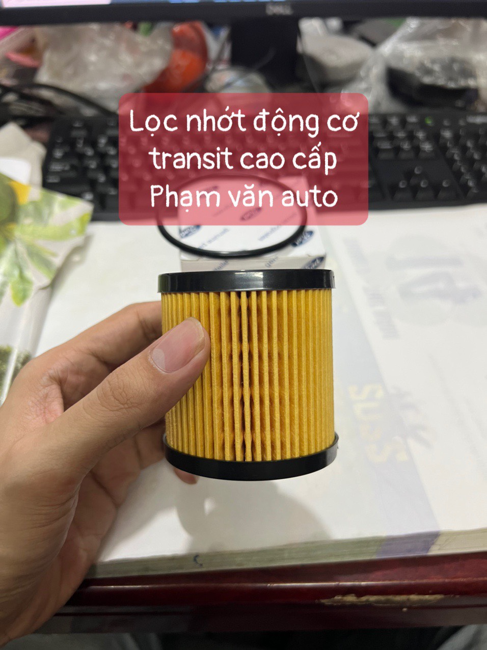Lọc nhớt ford transit hàng cao cấp, lọc dầu nhớt động cơ xe mã 6c1q6744aa fomoco phạm văn auto