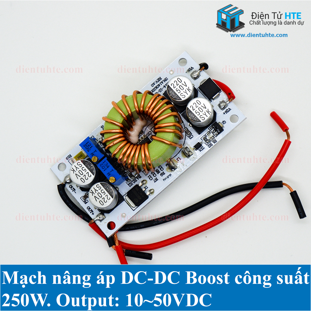 Mạch nâng áp DC-DC Boost công suất 250W