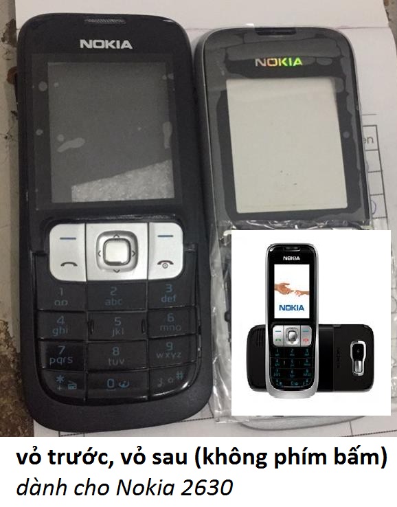 [HCM]VỎ TRƯỚC VỎ SAU DÀNH CHO NOKIA 2630(không có phím kèm theo)