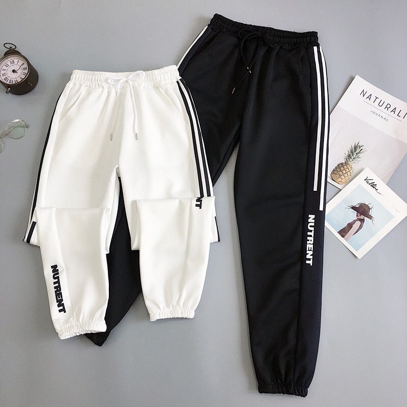 Quần Jogger 3 Line Phối Chữ Phong Cách Thể Thao MS009