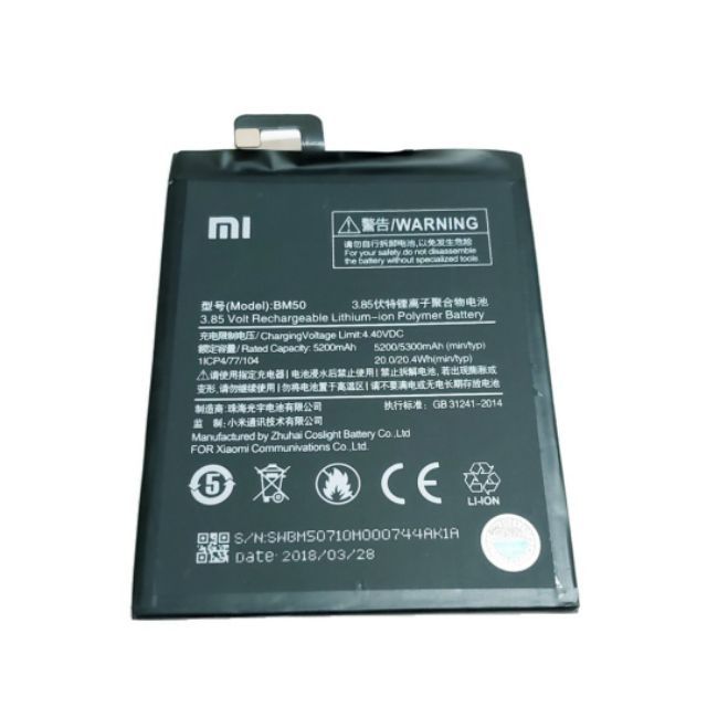 Pin xịn cho xiaomi mimax 2 bm50 xịn mới 100% bảo hành 6 tháng
