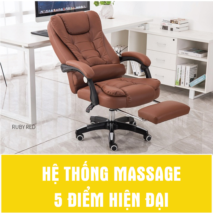 Ghế văn phòng chân xoay bằng da cao cấp, Ghế giám đốc và chơi game