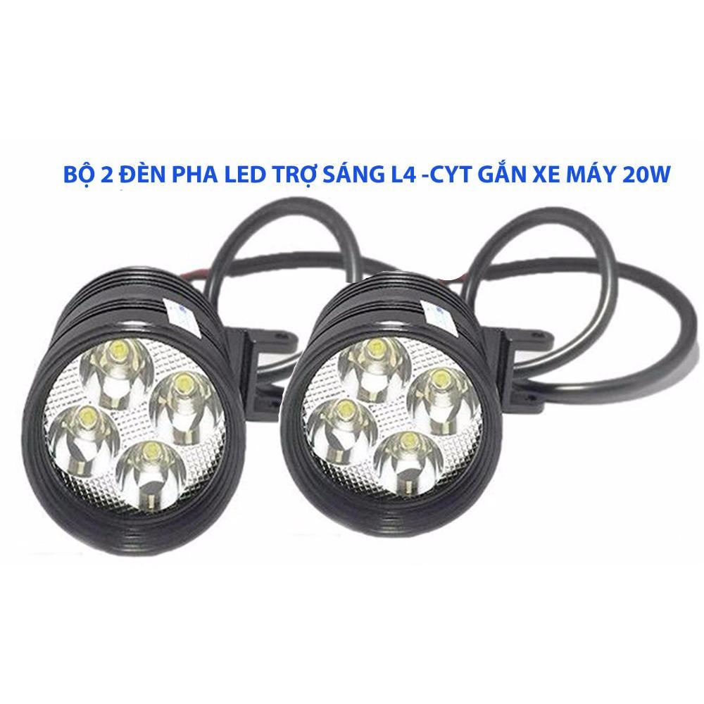 Bộ 2 đèn trợ sáng xe máy L4 CYT 20w GreenNetworksGroup