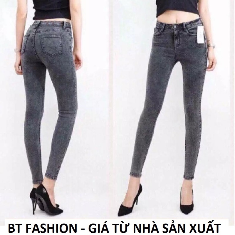 Quần Bò Nữ Kaki Thun Giả Jean Co Dãn Mạnh - BT Fashion (WASH) - Hình Thật, Video Thật JE02