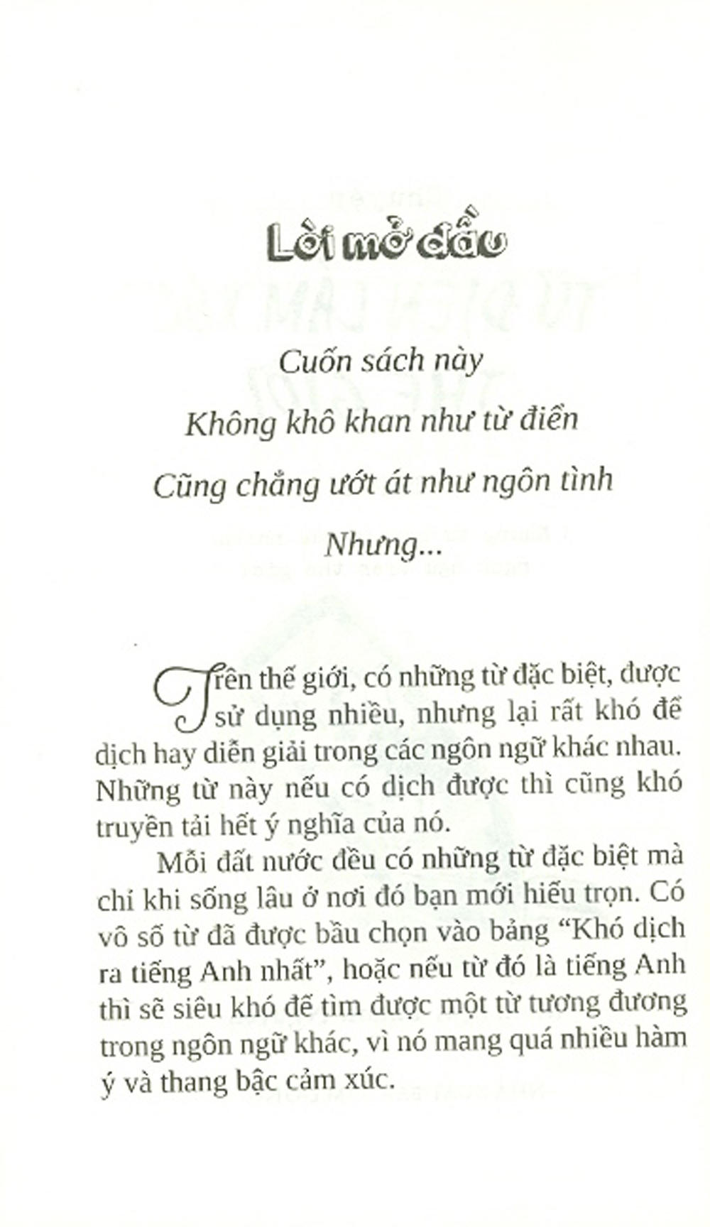Từ Điển Cảm Xúc Thế Giới - Tập 1