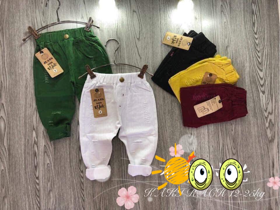 (size 8-19kg )Quần kaki mềm, co dãn cho bé trai/bé gái