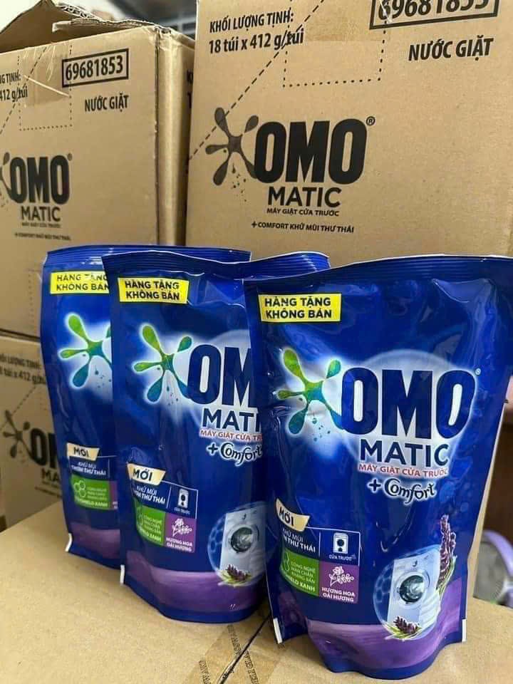 Set 2 Bịch Nước giặt Omo Matic tinh dầu thơm Comfort 412g x2 |